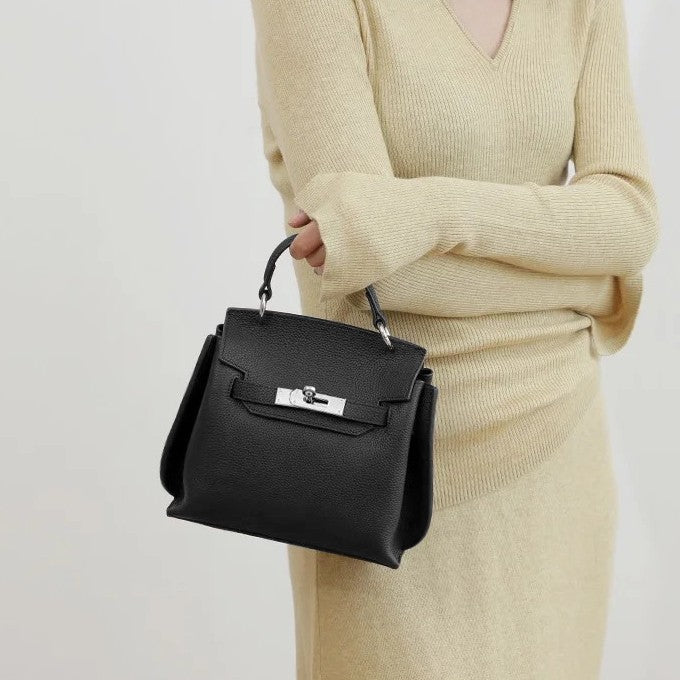 Damen Luxus-Handtasche mit strukturiertem Leder und elegantem Verschluss Nord Taschen