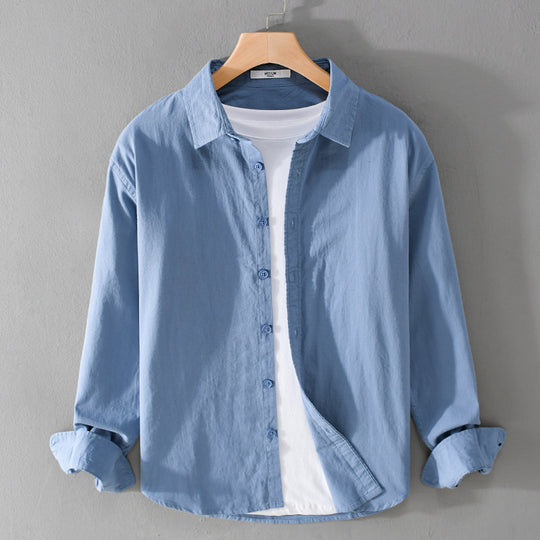 Herren Leichtes Layering-Hemd mit innenliegendem Jersey-Einsatz und entspanntem Schnitt Nord Taschen