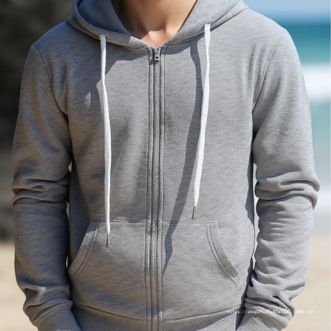 Herren Kapuzen‑Sweatjacke mit durchgehendem Reißverschluss, Kängurutaschen & weichem Futter Nord Taschen