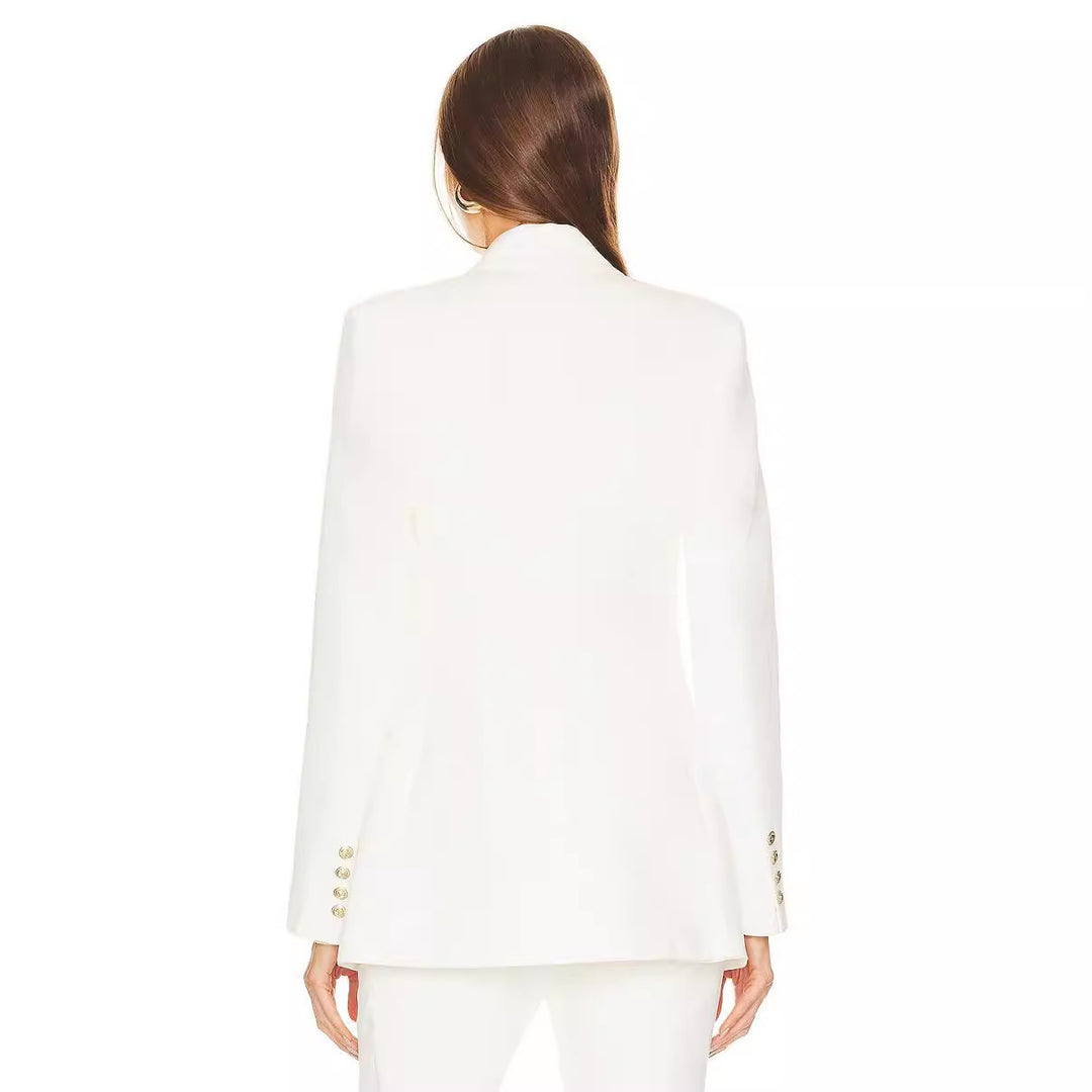 Damen Zweiteiliger Tailoring‑Anzug mit tailliertem Ein‑Knopf‑Blazer und ausgestellter Schlaghose Nord Taschen