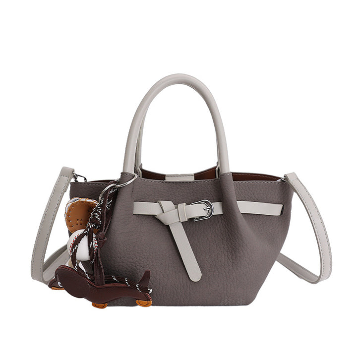 Damen modische Handtasche mit Tieranhänger Nord Taschen