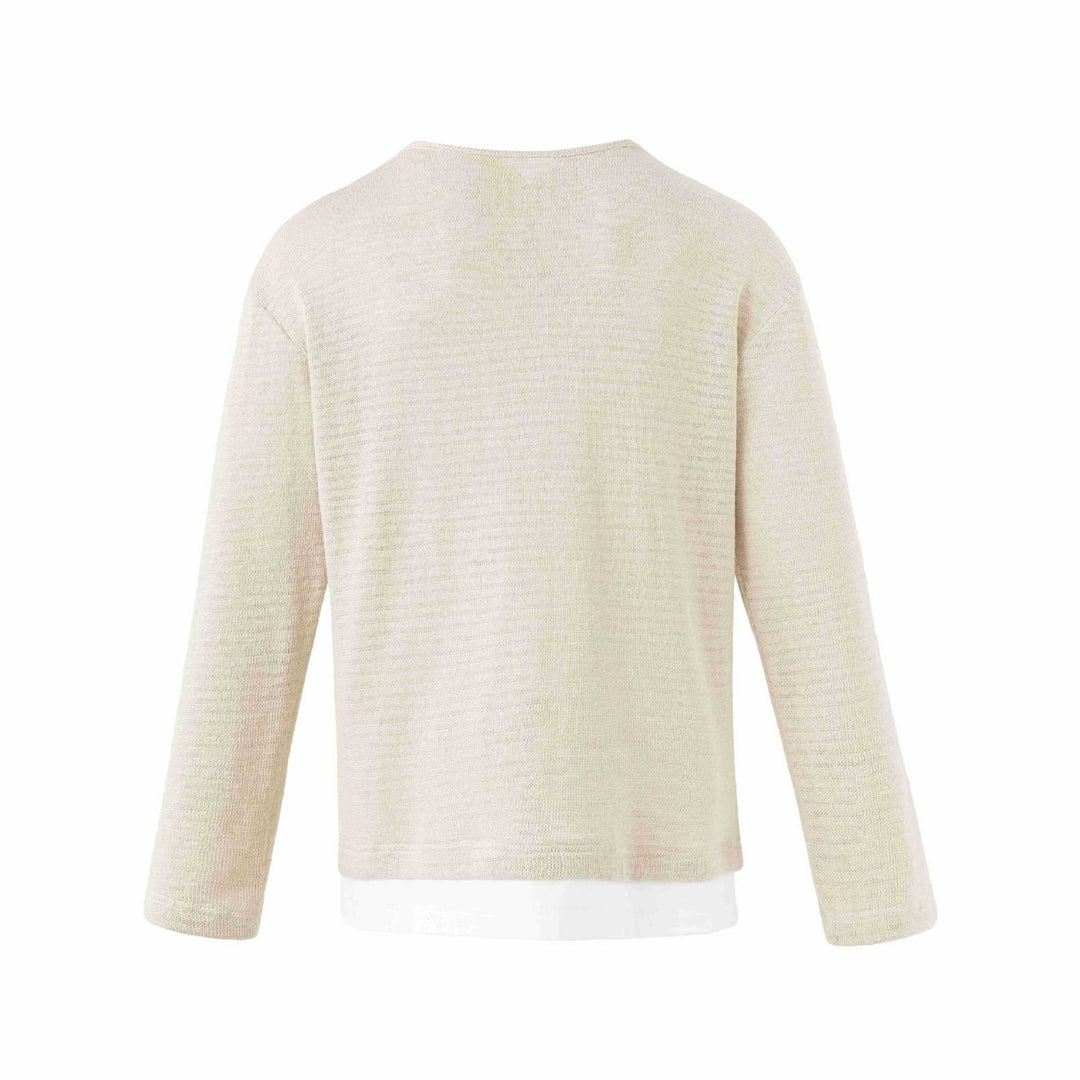 Herren Feinstrick-Pullover mit Rundhalsausschnitt und geradem Schnitt Nord Taschen