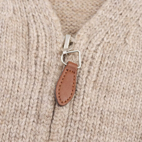 Damen Strickweste mit durchgehendem Reißverschluss und V‑Ausschnitt Nord Taschen