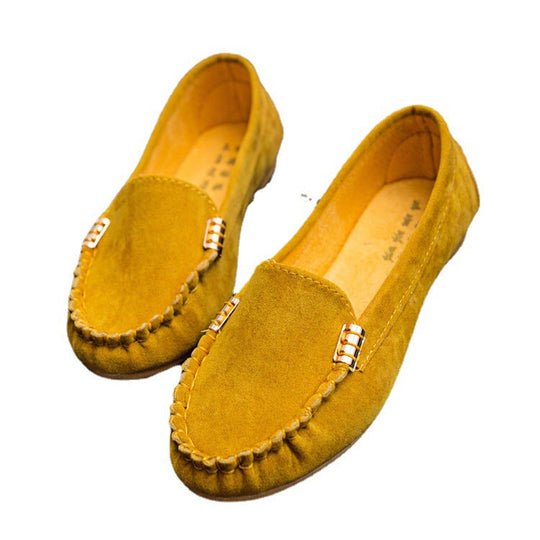 Damen Mokassin-Pantoletten mit schickem Metallic-Detail und weichem Obermaterial