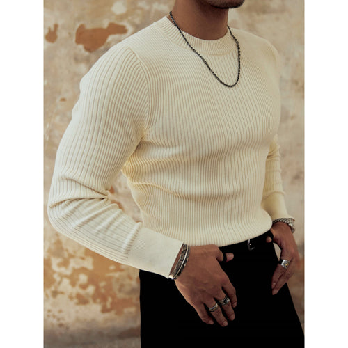 Herren Modischer Rippstrickpullover Nord Taschen