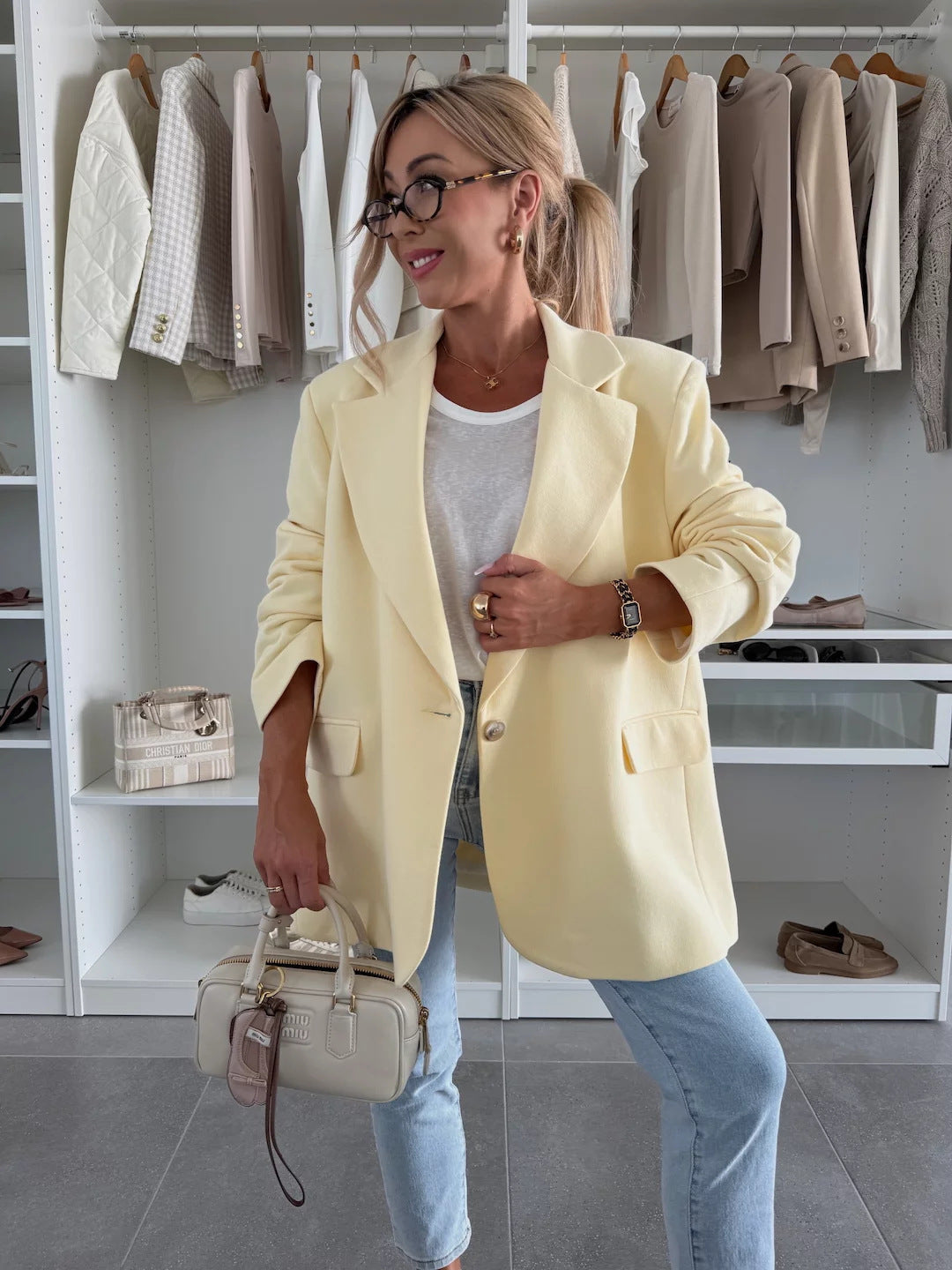 Damen lässiger Oversized Blazer