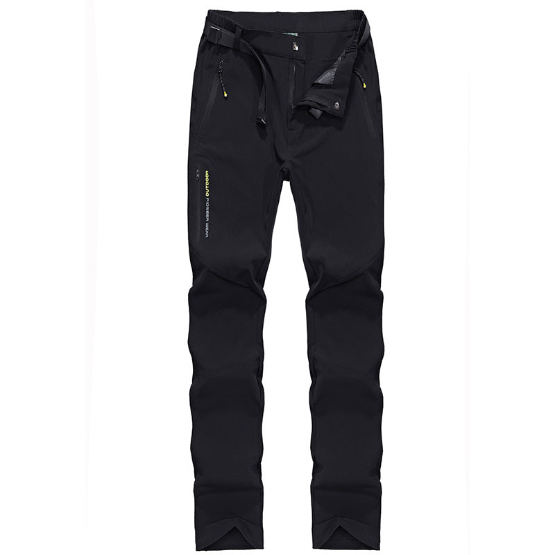 Damen Stretch-Softshell Outdoorhose mit vorgeformten Knien, verstellbarem Bund und Reißverschlusstaschen Nord Taschen