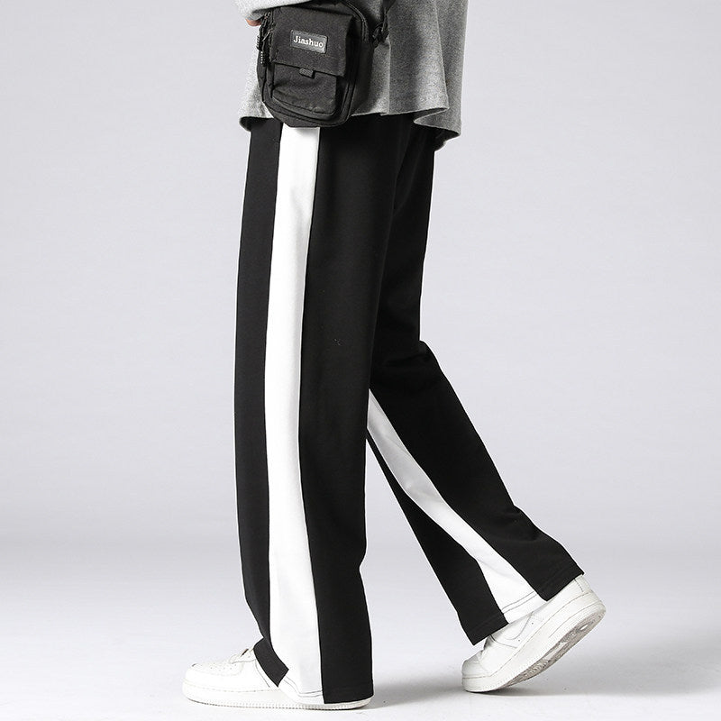 Herren Weite Trackpants mit kontrastseiteneinsätzen, elastischem Bund & Kordelzug Nord Taschen