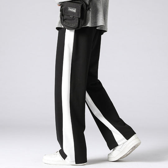 Herren Weite Trackpants mit kontrastseiteneinsätzen, elastischem Bund & Kordelzug Nord Taschen
