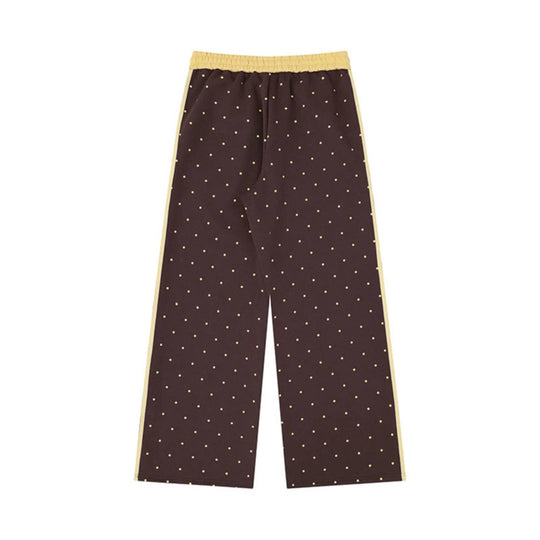 Damen Weite Relax‑Loungehose im Palazzo‑Schnitt mit Komfortbund, Kordelzug und seitlichen Kontraststreifen Nord Taschen