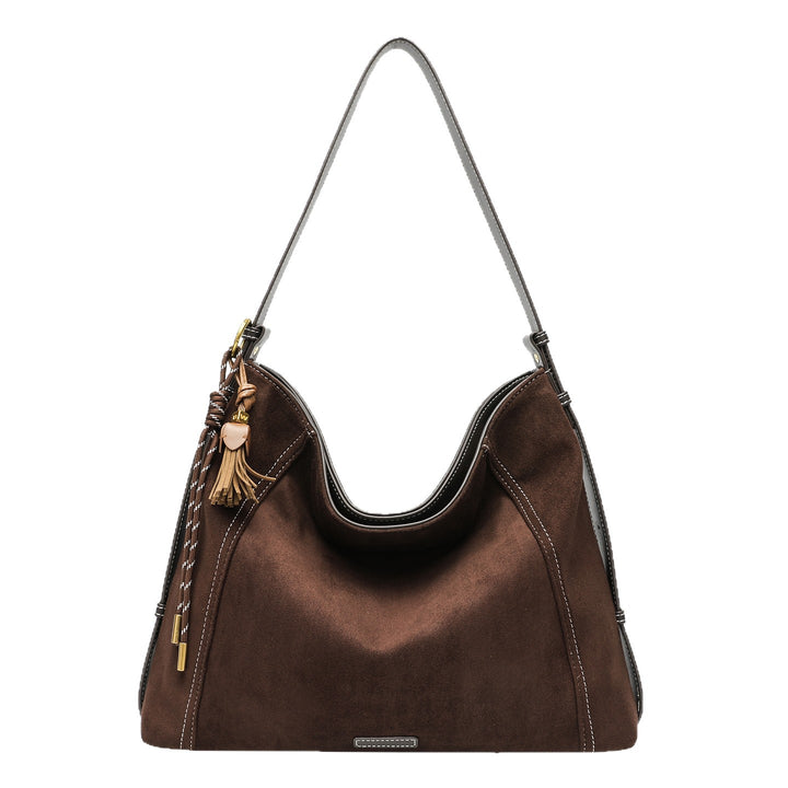 Damen Hobo Tasche mit elegantem Leder und dekorativen Quasten Nord Taschen