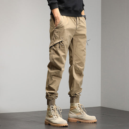 Herren Utility-Cargohose im Joggerstil mit Gummibündchen und Multifunktions‑Taschen Nord Taschen