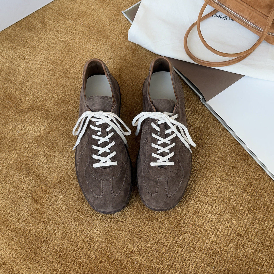 Damen Sportliche Sneakers aus hochwertigem Wildleder mit atmungsaktiver Innenstruktur und elastischer Schnürung Nord Taschen