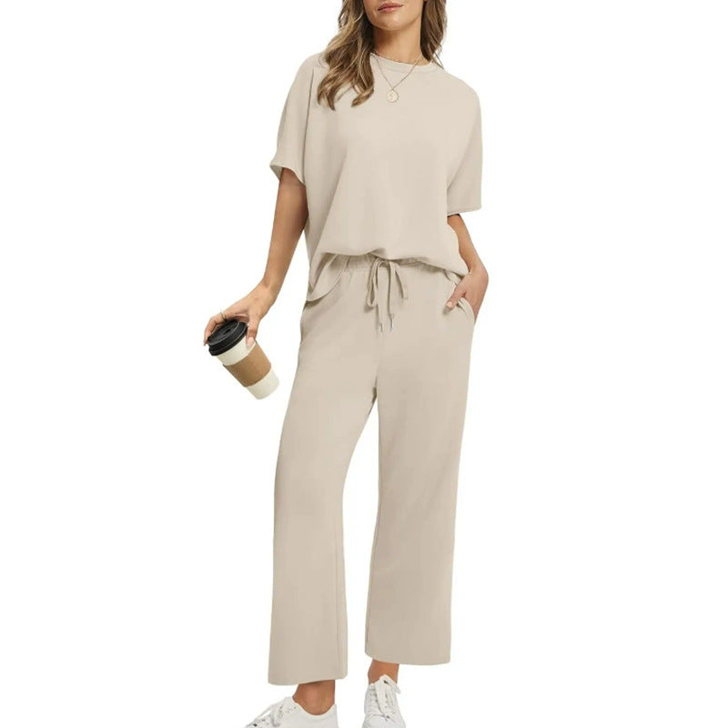 Damen Bequemes Freizeitanzug-Set mit lockerem Schnitt und stilvollen Taschen