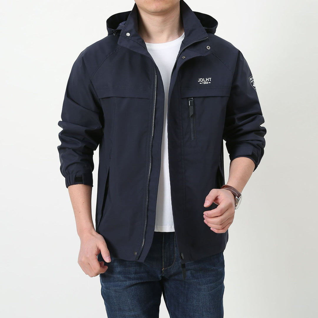 Herren Leichte Softshell-Utilityjacke mit Kapuze, winddichter Shell und Mehrfachtaschen Nord Taschen