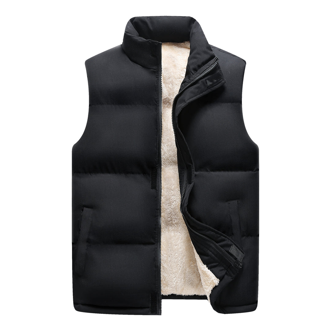 Damen Wattierte Ärmellose Thermo‑Weste mit Sherpa‑Innenfutter und hohem Stehkragen Nord Taschen
