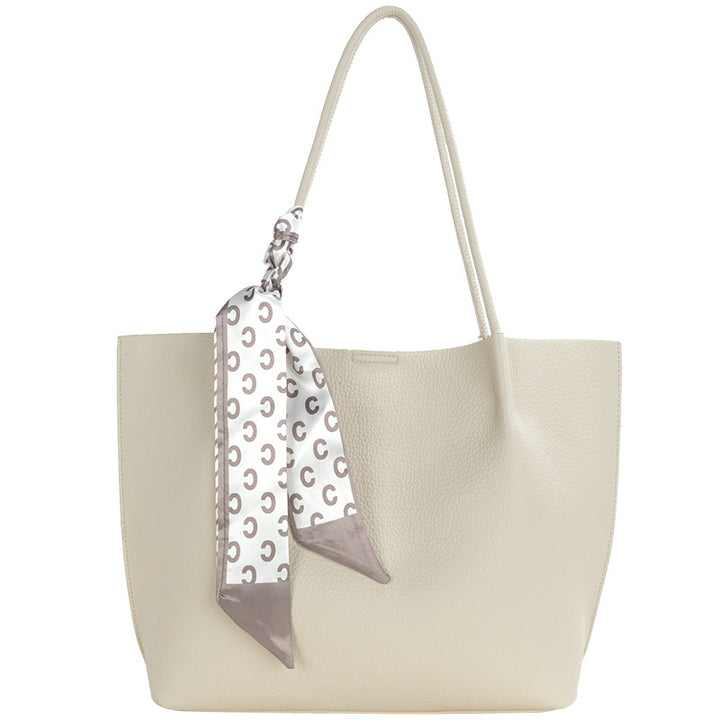 Damen Tote-Tasche mit eleganter Struktur und abnehmbarem Seiden-Schal Nord Taschen