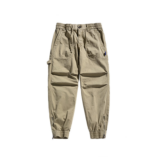 Herren Tapered-Utility-Cargohose im Joggerstil mit elastischem Comfortbund, aufgesetzten Taschen und Knöchel‑Reißverschluss Nord Taschen