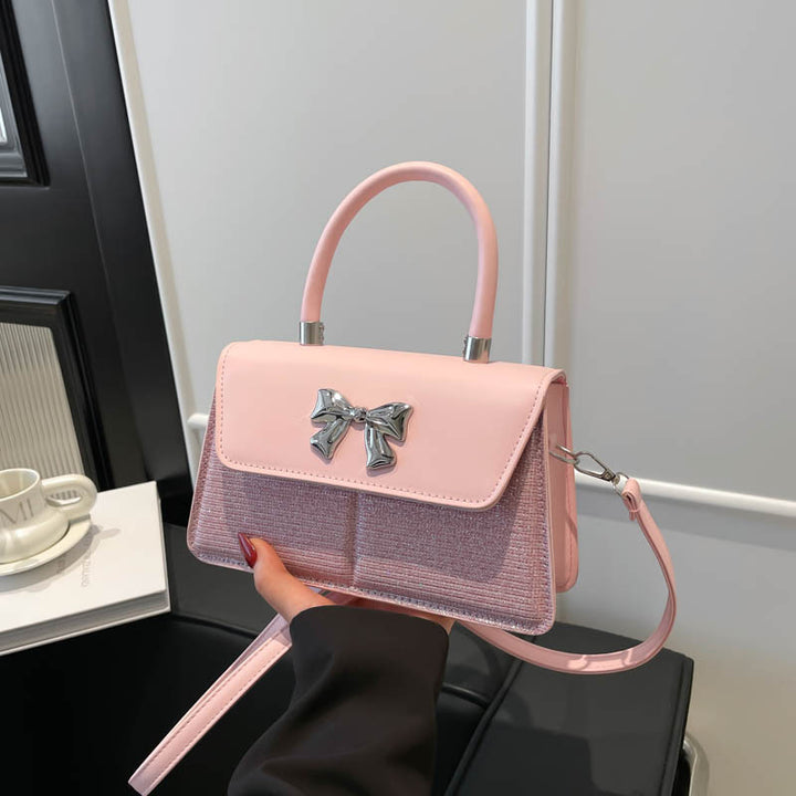 Damen elegante Handtasche mit funkelndem Schleifendetail Nord Taschen