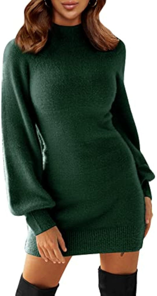 Damen Lässiges und elegantes Strickkleid Nord Taschen