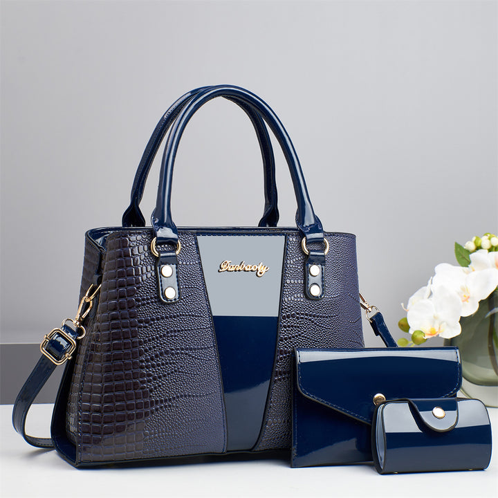 Damen elegante Handtasche mit strukturierter Oberfläche und abnehmbarer Mini-Clutch Nord Taschen