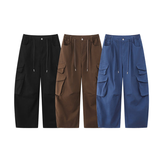 Damen Utility-Cargo-Culotte mit weitem Bein, elastischem Bund und Pattentaschen Nord Taschen