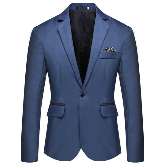 Herren Slim-Fit Smoking-Sakko mit Ein-Knopf‑Verschluss und kontrastierten Pattentaschen Nord Taschen