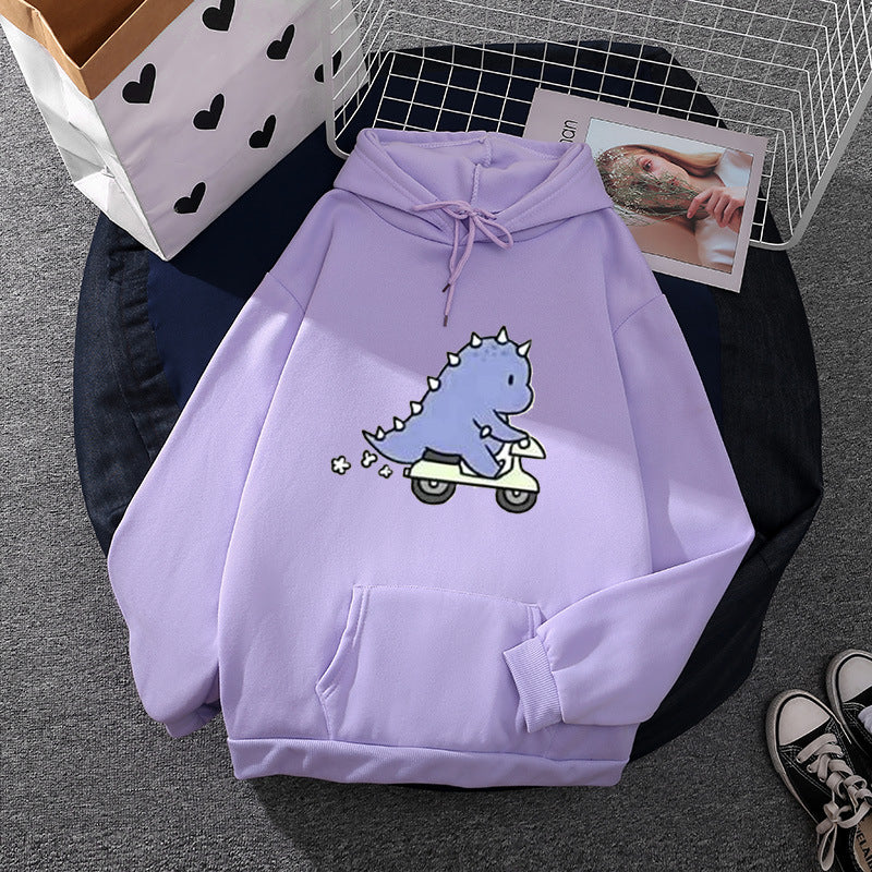 Damen nan Kapuzenpullover im Relaxed-Fit mit botanischer Frucht-Illustration und Kängurutasche Nord Taschen