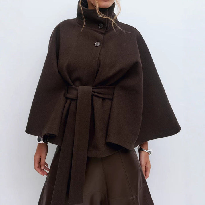 Damen Wickeljacke mit elegantem Stehkragen und weit geschnittenen Ärmeln Nord Taschen