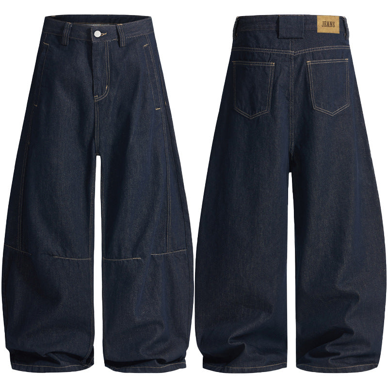 Herren Rohdenim Marlene-Baggy-Jeans mit tiefem Schritt und Kniepaneel-Details Nord Taschen