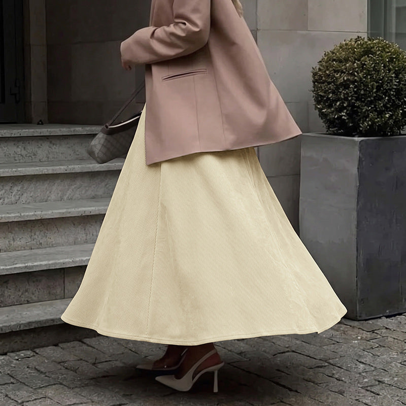 Damen Eleganter Plisseerock mit Gürteldetails Nord Taschen