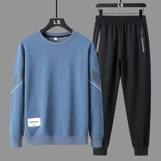 Herren Sportliches Freizeit-Trainingsset aus Sweatshirt & Jogginghose mit Reißverschlusstaschen Nord Taschen