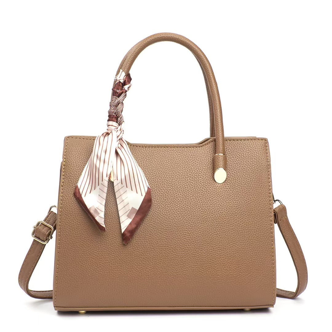 Damen elegante Handtasche mit modischem Schal und strukturiertem Design Nord Taschen