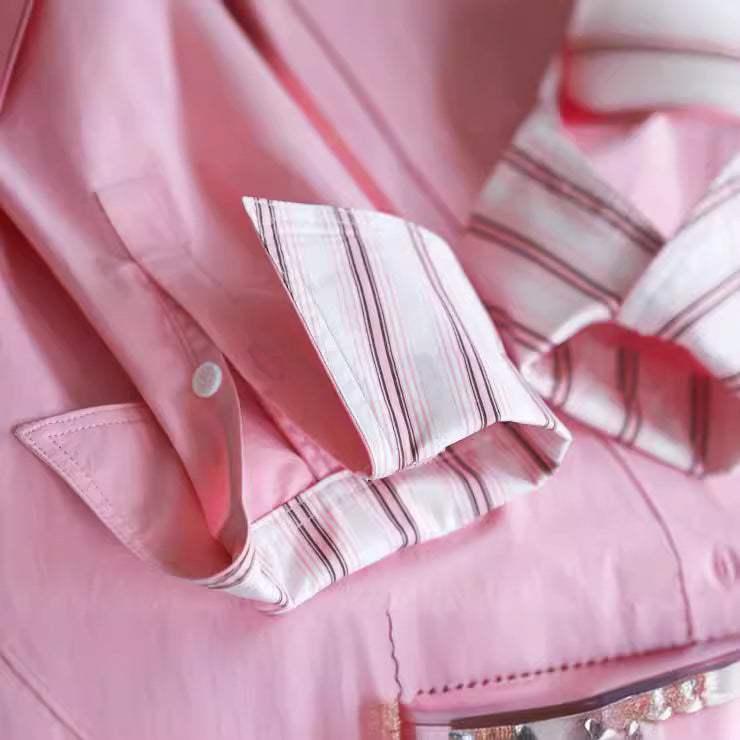 Damen Modische Bluse mit feinen Streifen Nord Taschen