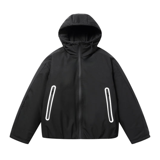 Unisex Kurzboxy Wetterschutz‑Pufferjacke mit Kapuze und versiegelten Reißverschlüssen Nord Taschen