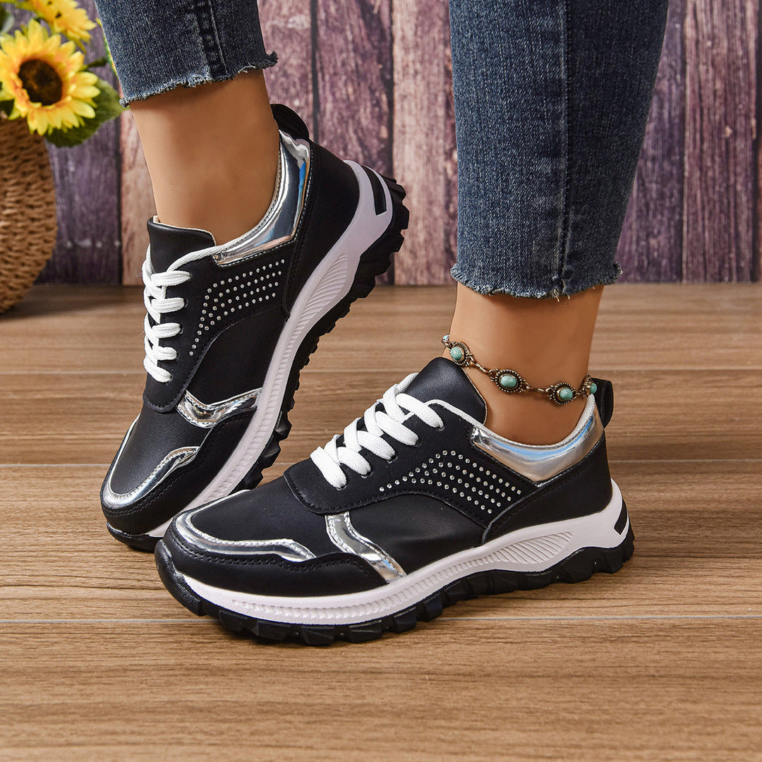 Damen Atmungsaktive Sneaker mit Glitzer-Detail und rutschfester Sohle Nord Taschen