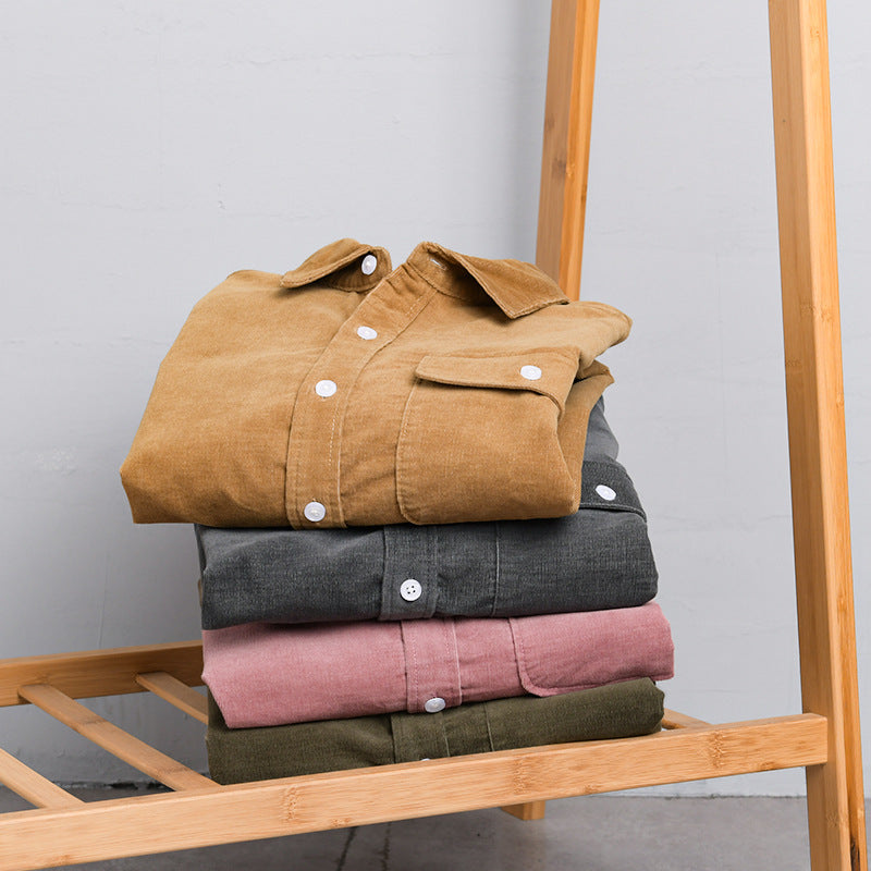 Herren Feine Cord‑Hemdjacke mit Pattentasche und legerem Schnitt Nord Taschen