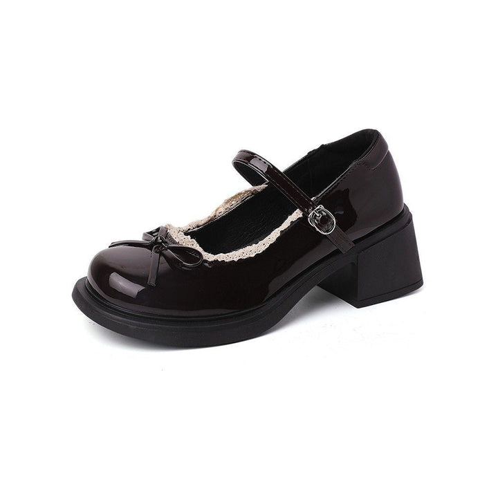 Damen Elegante Lackpumps mit verspieltem Schleifen-Detail und bequemer Sohle