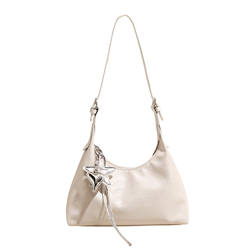 Damen elegante Schultertasche mit einzigartigem Schmuckanhänger Nord Taschen