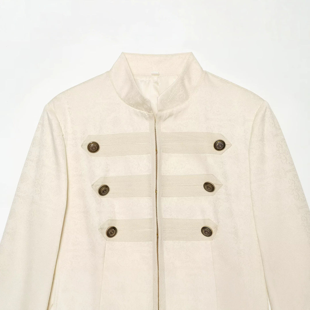 Damen Kurze Paradejacke mit Stehkragen, Zierbesatz und Reihenknöpfen Nord Taschen