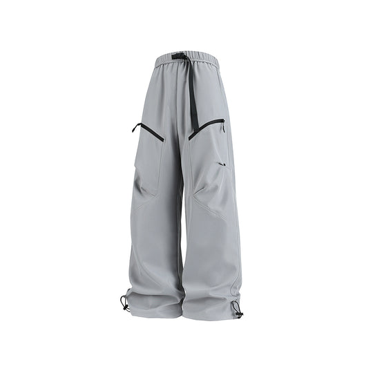 Herren Weite Technical‑Cargo‑Hose mit Tunnelzugbund, verstellbaren Beinabschlüssen und Reißverschlusstaschen Nord Taschen