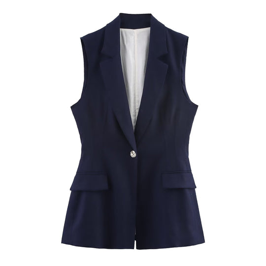 Damen Gerade geschnittene Stoffhose mit glattem Bund und klassischer Silhouette Nord Taschen