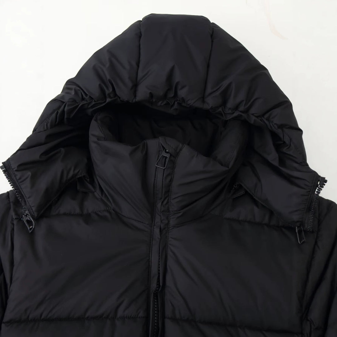 Unisex Wattierter Kapuzen-Winterparka mit synthetischer Isolierung Nord Taschen