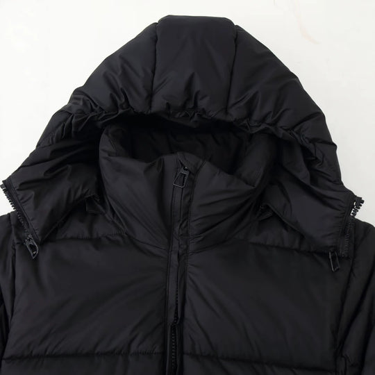 Unisex Wattierter Kapuzen-Winterparka mit synthetischer Isolierung Nord Taschen