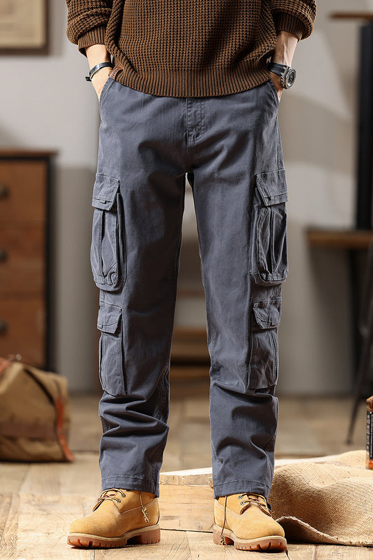 Herren Robuste Cargohose aus Baumwoll-Twill mit Mehrfachtaschen Nord Taschen