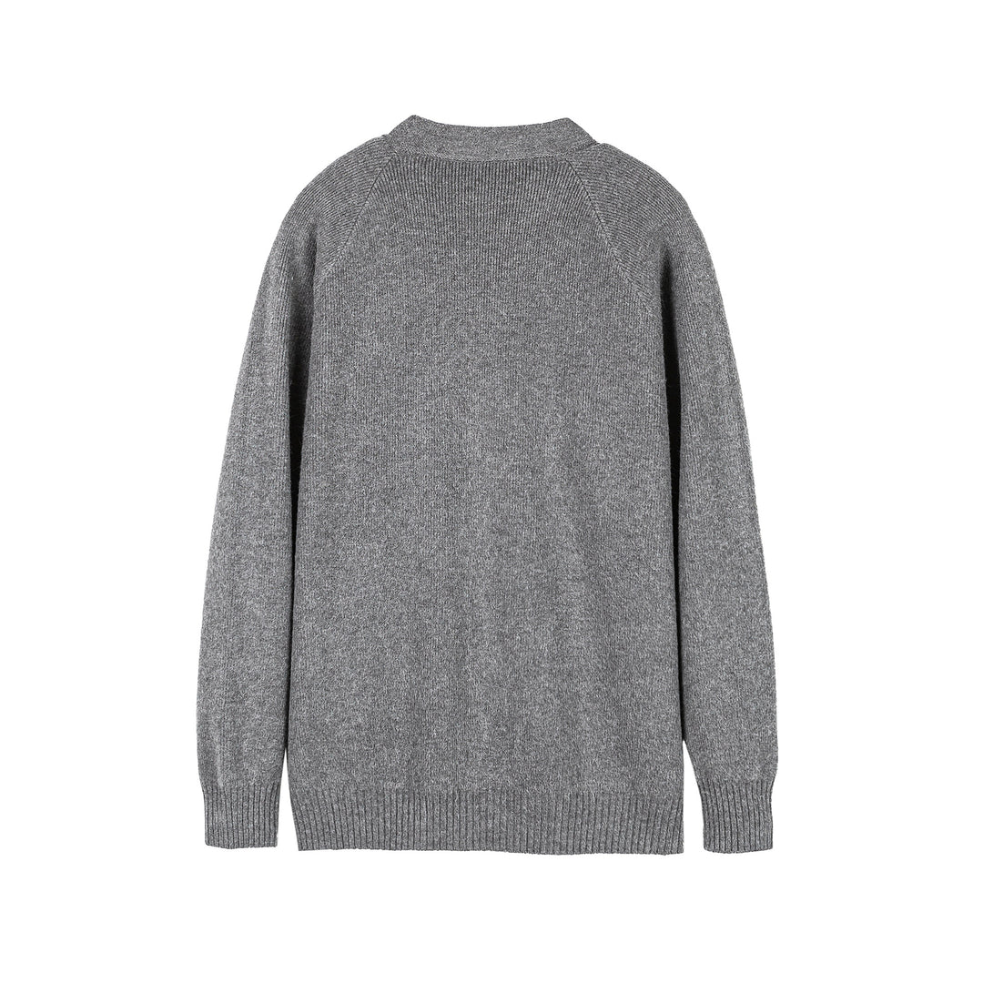 Unisex Boxy Strickzipjacke mit Reißverschluss und strukturierter Teilungsnaht Nord Taschen