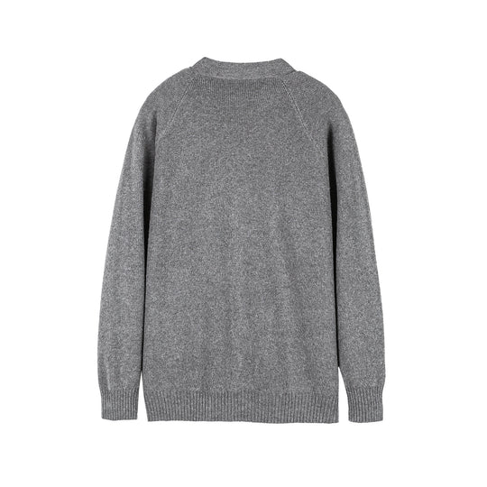 Unisex Boxy Strickzipjacke mit Reißverschluss und strukturierter Teilungsnaht Nord Taschen