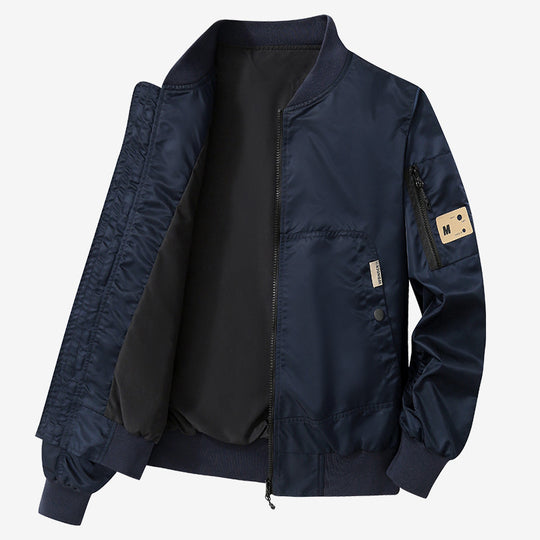 Herren Leichte Bomberjacke aus Nylon mit Ärmeltasche und gerippten Bündchen Nord Taschen