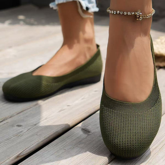 Damen bequeme Textil-Ballerinas im modernen Rippendesign Nord Taschen