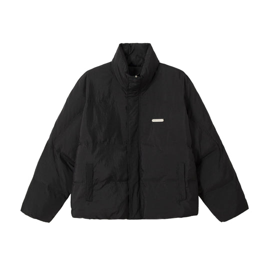 Unisex Boxy-Pufferblouson mit hohem Stehkragen und verdeckter Frontblende Nord Taschen
